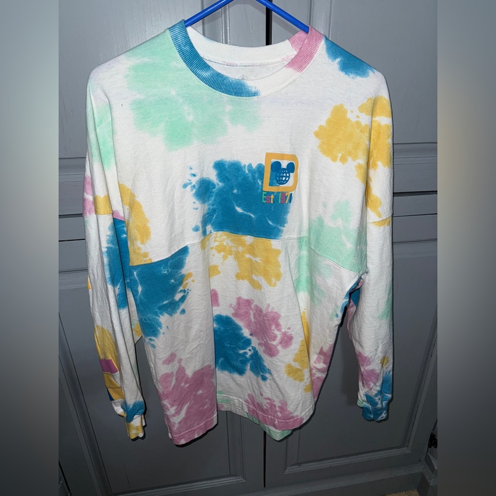 Disney Parks Walt Disney World Spirit Jersey Tie Dye Splatter Adult Size S